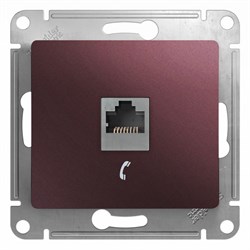 Glossa баклажановый розетка телефонная RJ11 GSL001181T - фото 72137