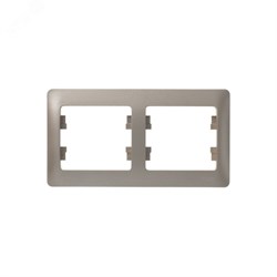 Рамка 2-м Glossa горизонт. титан SE GSL000402 pe553543 - фото 72211