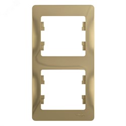 Рамка 2-м Glossa вертикал. титан SE GSL000406 pe553547 - фото 72216