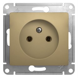 Розетка 1-м СП Glossa 16А IP20 без заземл. механизм титан SE GSL000441 pe555402 - фото 72220