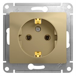 Розетка 1-м СП Glossa 16А IP20 с заземл. механизм титан SE GSL000443 pe555404 - фото 72225