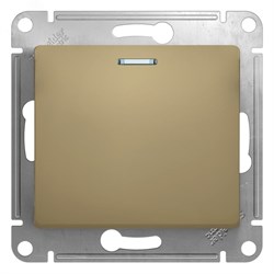 Выключатель 1-кл. СП Glossa 10А IP20 (сх. 1а) 10AX с подсветкой механизм титан SE GSL000413 pe554367 - фото 72229