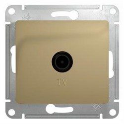 GLOSSA TV РОЗЕТКА проходная 4DB, механизм, ТИТАН C3(2) GSL000492 pe588926 - фото 72243