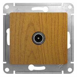 Glossa дерево дуб розетка TV коннектор GSL000593 - фото 72282