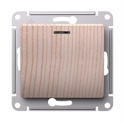 Systeme Electric Glossa Сосна Выключатель 1-клавишный с подсветкой, сх.1а, 10АХ, механизм GSL001513 - фото 72295