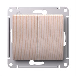Systeme Electric Glossa Сосна Выключатель 2-клавишный, сх.5, 10АХ, механизм GSL001551 - фото 72300