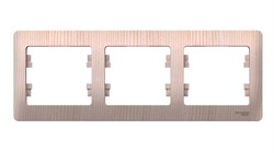 Systeme Electric Glossa Сосна Рамка 3-ая, горизонтальная GSL001503 - фото 72302