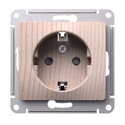 Systeme Electric Glossa Сосна Розетка с заземлением со шторками, 16А, механизм GSL001545 - фото 72307