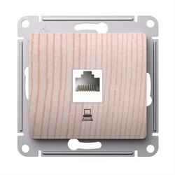 Systeme Electric Glossa Сосна Розетка компьютерная RJ45 кат.5Е, механизм GSL001581K - фото 72312