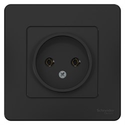 Blanca внутренняя антрацит розетка без заземления без шторок 16А, 250В BLNRS000016 - фото 72326