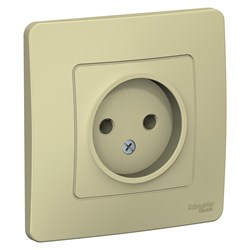 Blanca внутренняя бежевый розетка без заземления без шторок, 16А, 250В BLNRS000017 - фото 72392
