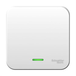 Blanca наружняя белый выключатель 1-клавишный с подсветкой 6А, 250B, изолированная пластина BLNVA061111 - фото 72536