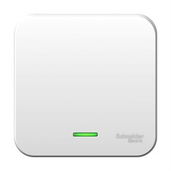 Blanca наружняя белый выключатель 1-клавишный с подсветкой, 10А, 250B, монтажная пластина BLNVA101121 - фото 72557