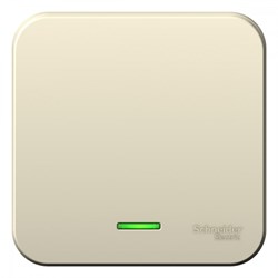 Blanca наружняя молочная выключатель 1-клавишный с подсветкой, 6А, 250В, изолированная пластина BLNVA061112 - фото 72626