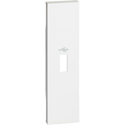 BTicino Living now белый лицевая панель для разьемов передачи данных USB 1 мод KW10P - фото 72827