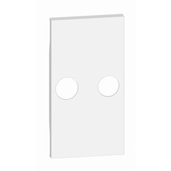 BTicino Living now белый лицевая панель для TV розеток с 2 отверстиями 2 мод KW25M2 - фото 72878