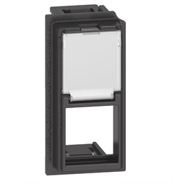 BTicino Living now чёрный лицевая панель для адаптеров Keystone RJ45 1 мод KG07K - фото 72887