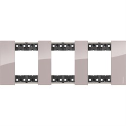 BTicino Living now Аура рамка немецкий стандарт 3 поста (2+2+2 мод) KA4802M3DM - фото 72906