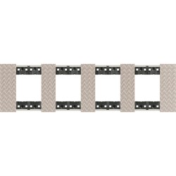 BTicino Living now Оптик рамка немецкий стандарт 4 поста (2+2+2+2 мод) KA4802M4MM - фото 72961