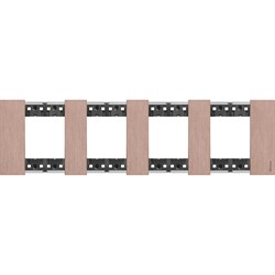 BTicino Living now Медь рамка немецкий стандарт 4 поста (2+2+2+2 мод) KA4802M4ZM - фото 72989
