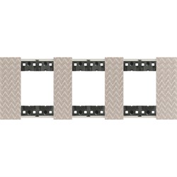 BTicino Living now Оптик рамка немецкий стандарт 3 поста (2+2+2 мод) KA4802M3MM - фото 73020