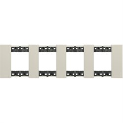 BTicino Living now песочный рамка немецкий стандарт 4 поста (2+2+2+2 мод) KA4802M4KM - фото 73056