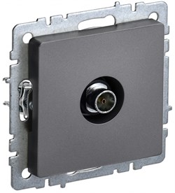IEK Brite Base сталь розетка TV оконечнаяная BR-A10-O-K46 - фото 73145