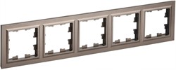 IEK Brite Base тёмная бронза  рамка 5 мест BR-M52-K45 - фото 73162