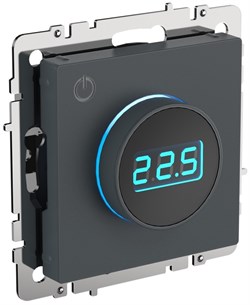 IEK Brite Base маренго термостат электронный с индикацией  (терморегулятор) BR-RT11-K35 - фото 73217