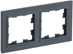 IEK Brite Base графит рамка 2 места BR-M22-K53 - фото 73218