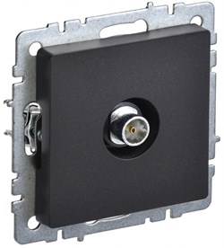 IEK Brite Base чёрный розетка TV оконечнаяная BR-A10-O-K02 - фото 73230