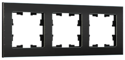 IEK Brite Decor чёрный металл рамка 3 места BR-M32-M-K02 - фото 73240
