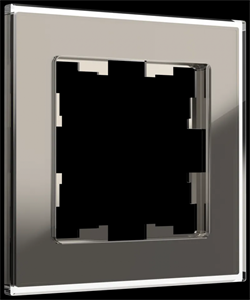 IEK Brite Decor дымчатый глянец стекло рамка 1 место BR-M12-G-K30 - фото 73249
