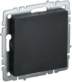 IEK Brite Base чёрный заглушка c суппортом BR-PL10-K02 - фото 73273