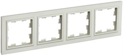 IEK Brite Base бежевый рамка 4 места BR-M42-K10 - фото 73302