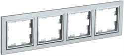 IEK Brite Base алюминий рамка 4 места BR-M42-K47 - фото 73323