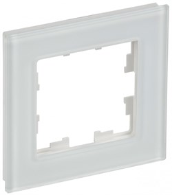 IEK Brite Decor белый матовый стекло рамка 1 место BR-M12-G-31-K01 - фото 73353