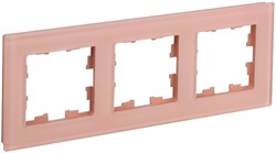 IEK Brite Decor персик матовый стекло рамка 3-местная BR-M32-G-31-K96 - фото 73372