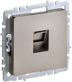 IEK Brite Base шампань розетка компьютерная RJ45 кат.5E шампань BR-K10-1-K37 - фото 73379