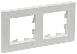 IEK Brite Decor белый рифленый рамка 2 места BR-M22-51-K01 - фото 73397