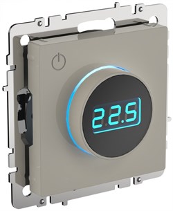 IEK Brite Base бежевый термостат электронный с индикацией  (терморегулятор) BR-RT11-K10 - фото 73404