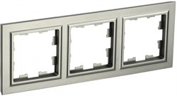 IEK Brite Base шампань рамка 3 места BR-M32-K37 - фото 73424