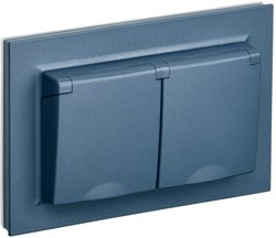 IEK Brite маренго розетка 2-я с кр. 16А в сборе IP44 BR-R26-16-44-K35-F - фото 73431