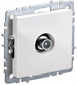 IEK Brite Base белый розетка TV проходная BR-A10-P-K01 - фото 73468