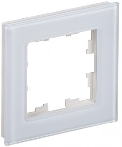 IEK Brite Decor белый глянец стекло рамка 1 место BR-M12-G-K01 - фото 73476