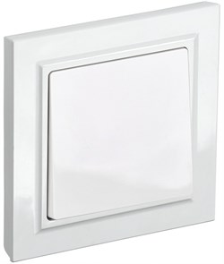 IEK Brite белый выключатель 1-клавишный 10А в сборе BR-V10-0-10-K01-F - фото 73494