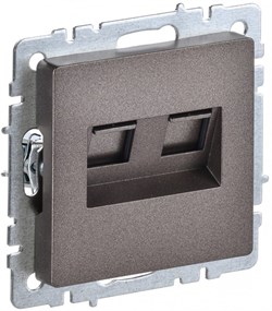 IEK Brite Base тёмная бронза розетка двойная RJ11+RJ45 кат.5E BR-KT20-O-1-K45 - фото 73521