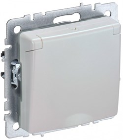IEK Brite Base жемчуг розетка 1-м с заземлением, с защ шторки крышк 16А IP44 BR-R16-16-44-K36 - фото 73565