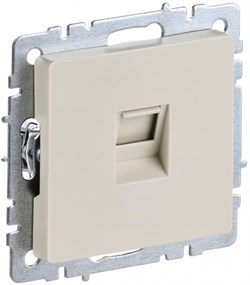 IEK Brite Base бежевый розетка компьютерная RJ45 кат.5E BR-K10-1-K10 - фото 73587