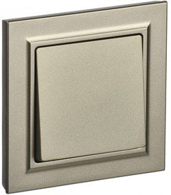 IEK Brite шампань выключатель 1-клавишный 10А в сборе BR-V10-0-10-K37-F - фото 73605